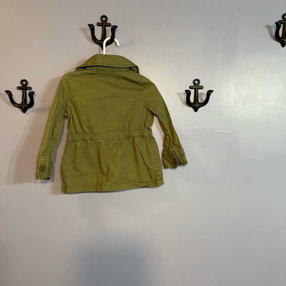 Carter’s Girls Utility Jacket Size 2T Army Green with Pockets and Elastic Waist - Picture 5 of 5